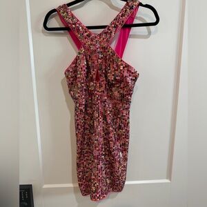 X by NBD Pink Multicolor Sequin Mini Dress. Size XXS. EUC